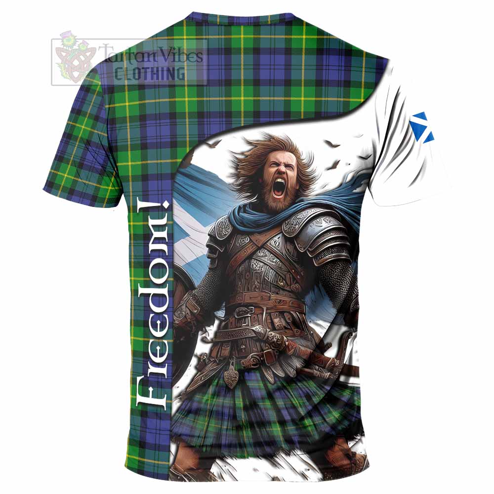 Meldrum Crest Tartan T-Shirt Inspired by the Freedom of Scottish Warrior - Tartan Vibes Clothing
