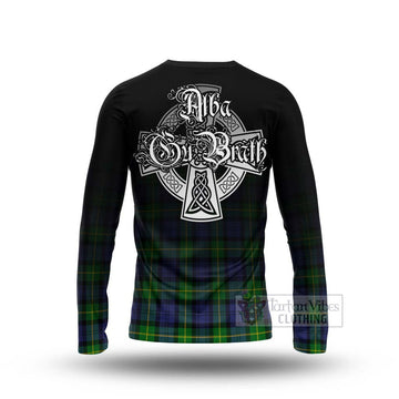Meldrum Tartan Long Sleeve T-Shirt Featuring Alba Gu Brath Family Crest Celtic Inspired - Tartan Vibes Clothing