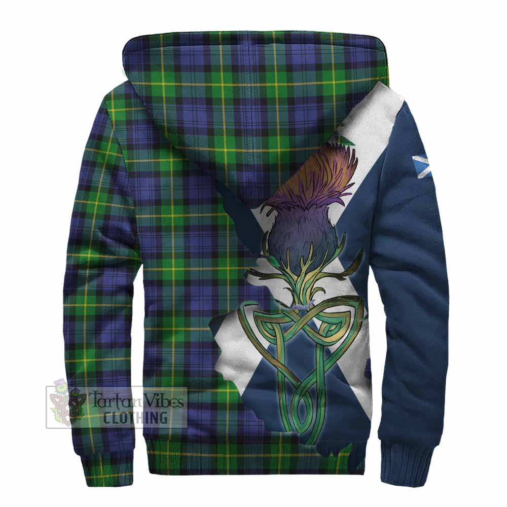 Meldrum Tartan Family Crest Sherpa Hoodie Scottish Thistle Celtic Inspired - Tartan Vibes Clothing