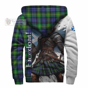 Meldrum Crest Tartan Sherpa Hoodie Inspired by the Freedom of Scottish Warrior - Tartan Vibes Clothing