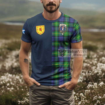 Meldrum Tartan T-Shirt Alba with Scottish Lion Royal Arm Half Style - Tartan Vibes Clothing
