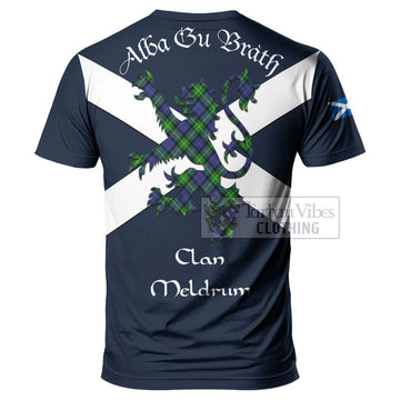 Meldrum Tartan Lion Rampant T-Shirt Proudly Display Your Heritage with Alba Gu Brath and Clan Name - Tartan Vibes Clothing