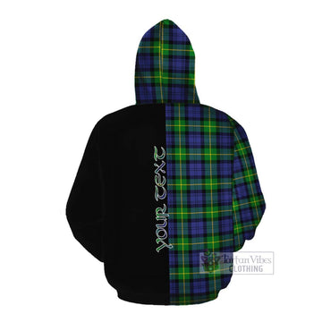 Meldrum Tartan Cotton Hoodie with Family Crest and Half Of Me Style Pullover Hoodie - Tartan Vibes Clothing