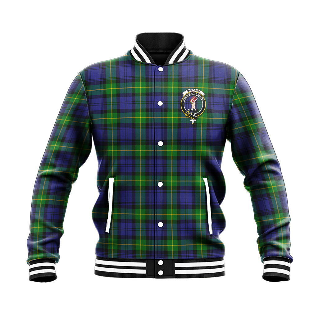 Meldrum Tartan Baseball Jacket with Family Crest - Tartan Vibes Clothing