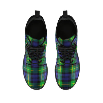 Meldrum Tartan Leather Boots - Tartan Vibes Clothing