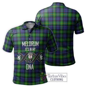 Meldrum Tartan Polo Shirt with Family Crest DNA In Me Style - Tartan Vibes Clothing