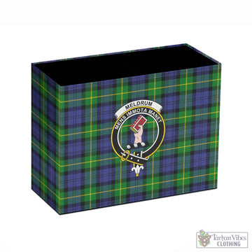 Meldrum Tartan Pen Holder with Family Crest - Tartan Vibes Clothing