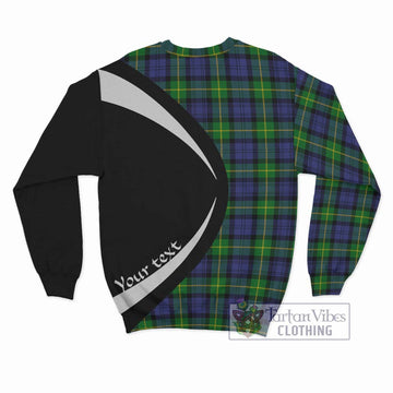 Meldrum Tartan Sweatshirt with Family Crest Circle Style - Tartan Vibes Clothing