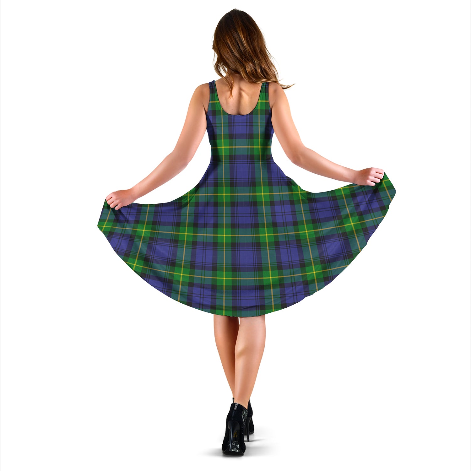 Meldrum Tartan Sleeveless Midi Womens Dress - Tartan Vibes Clothing