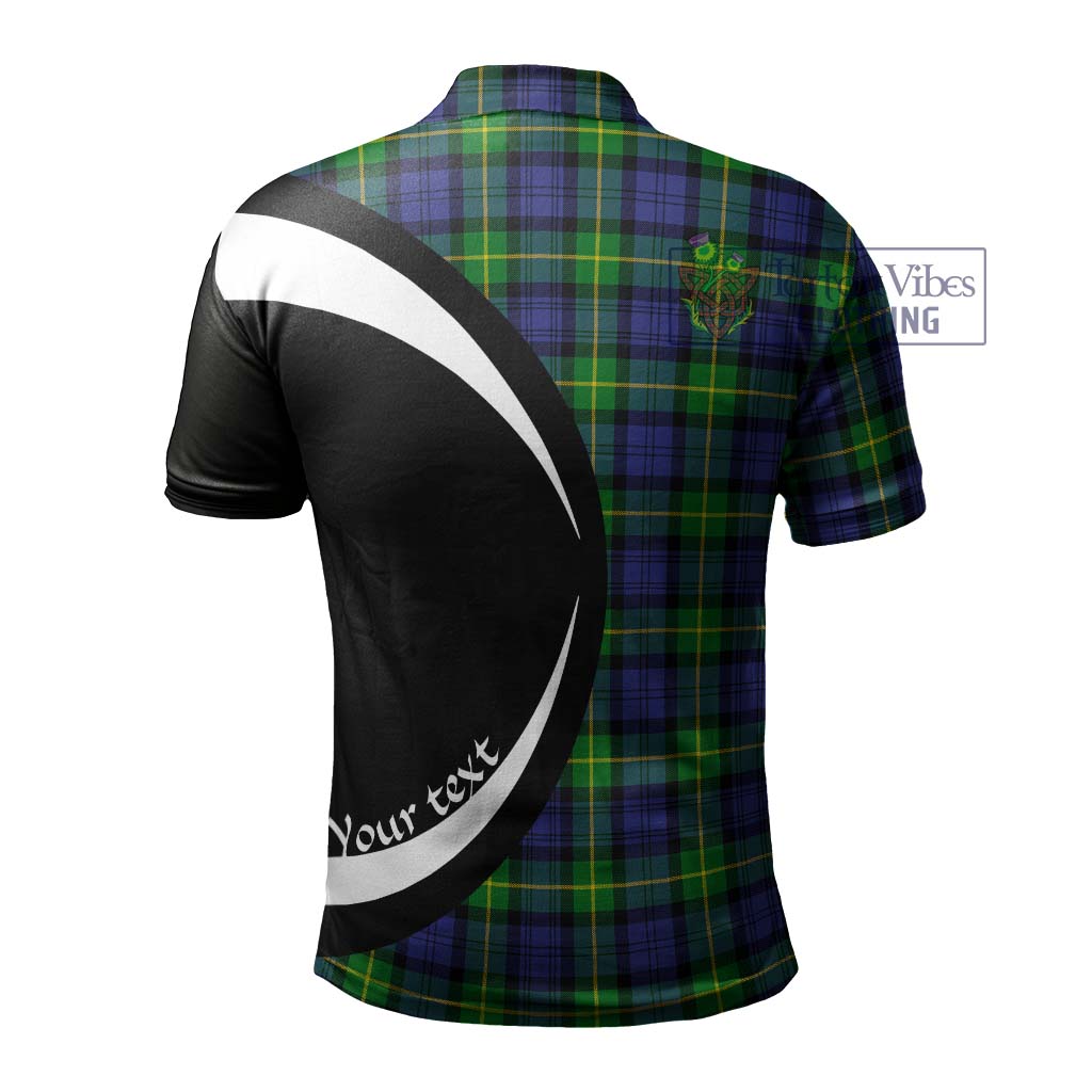Meldrum Tartan Men's Polo Shirt with Family Crest Circle Style - Tartan Vibes Clothing