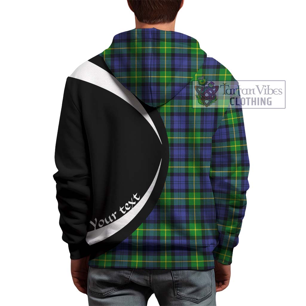 Meldrum Tartan Hoodie with Family Crest Circle Style - Tartan Vibes Clothing