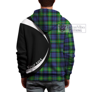 Meldrum Tartan Hoodie with Family Crest Circle Style - Tartan Vibes Clothing