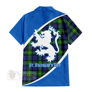 Meldrum Family Crest Tartan Hawaiian Shirt Celebrate Saint Andrew's Day in Style - Tartan Vibes Clothing