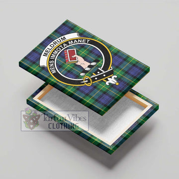 Meldrum Tartan Canvas Print Wall Art with Family Crest - Tartan Vibes Clothing