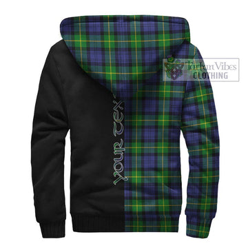 Meldrum Tartan Sherpa Hoodie with Family Crest and Half Of Me Style - Tartan Vibes Clothing