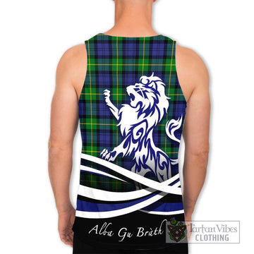 Meldrum Tartan Men's Tank Top with Alba Gu Brath Regal Lion Emblem - Tartan Vibes Clothing