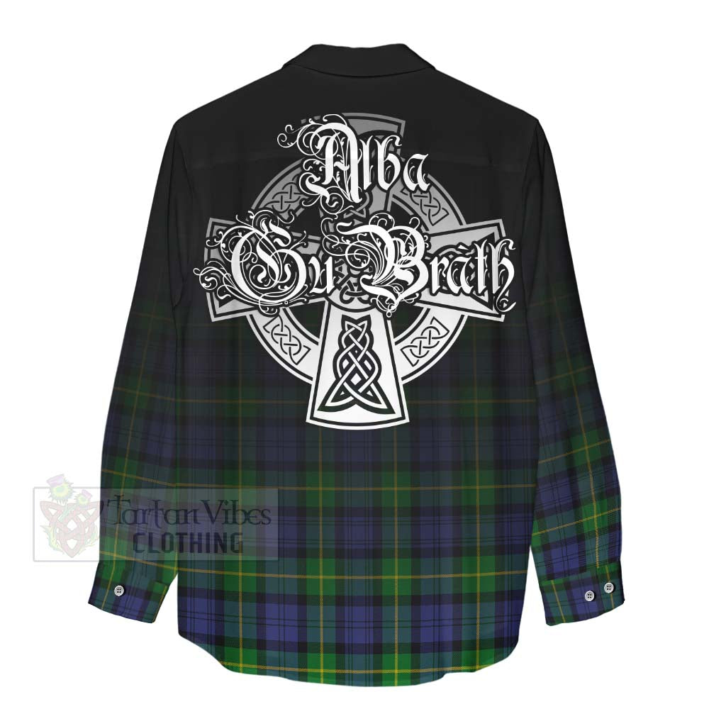 Meldrum Tartan Women's Casual Shirt Featuring Alba Gu Brath Family Crest Celtic Inspired - Tartan Vibes Clothing
