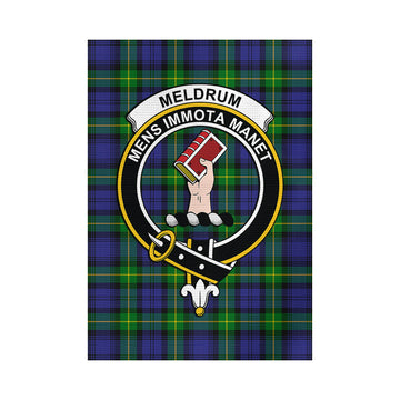 Meldrum Tartan Garden Flag with Family Crest