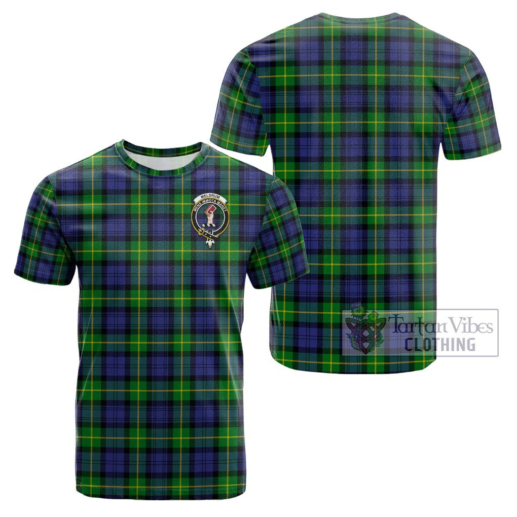 Meldrum Tartan Cotton T-Shirt with Family Crest Kid's Shirt - Tartanvibesclothing Shop