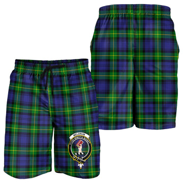 Meldrum Tartan Mens Shorts with Family Crest - Tartan Vibes Clothing