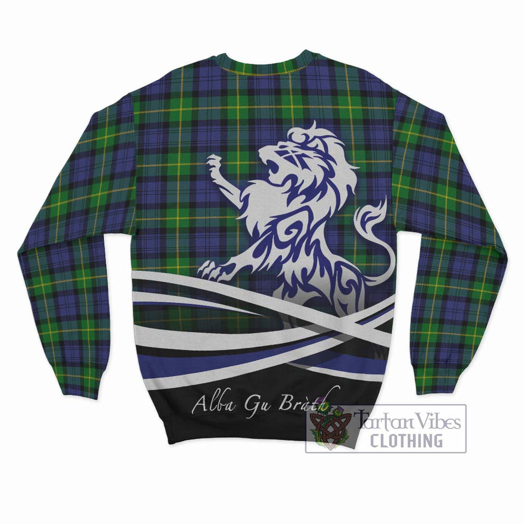 Meldrum Tartan Sweatshirt with Alba Gu Brath Regal Lion Emblem - Tartan Vibes Clothing