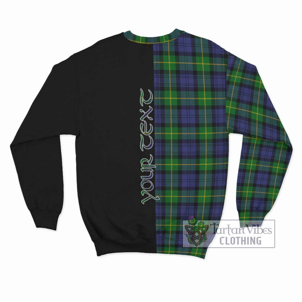 Meldrum Tartan Sweatshirt with Family Crest and Half Of Me Style - Tartan Vibes Clothing