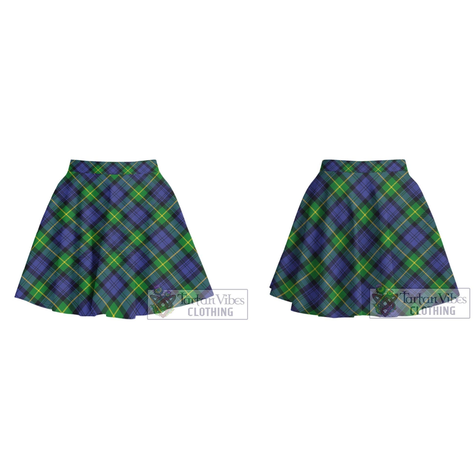 Meldrum Tartan Women's Plated Mini Skirt Cross Style - Tartan Vibes Clothing
