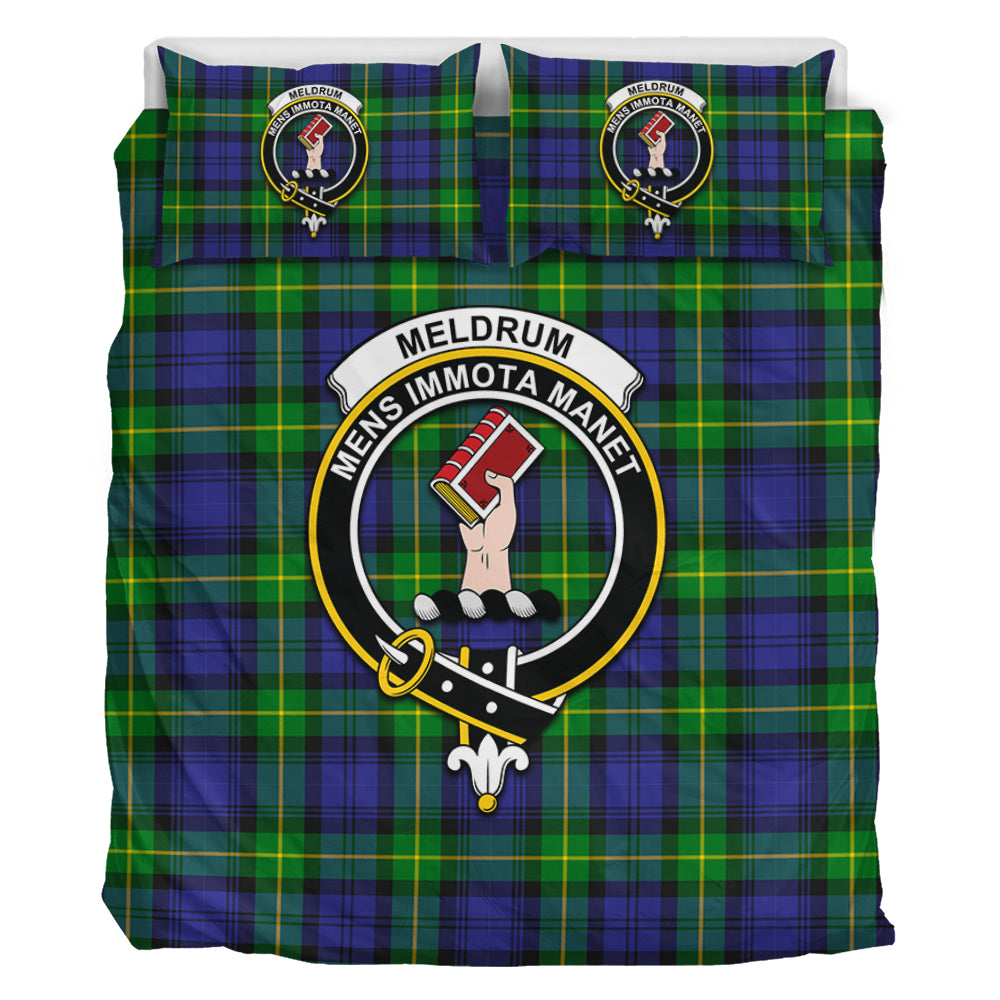 Meldrum Meldrum Tartan Bedding Set with Family Crest