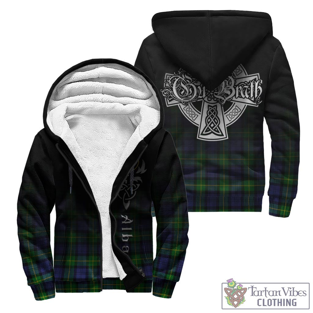 Meldrum Tartan Sherpa Hoodie Featuring Alba Gu Brath Family Crest Celtic Inspired - Tartan Vibes Clothing