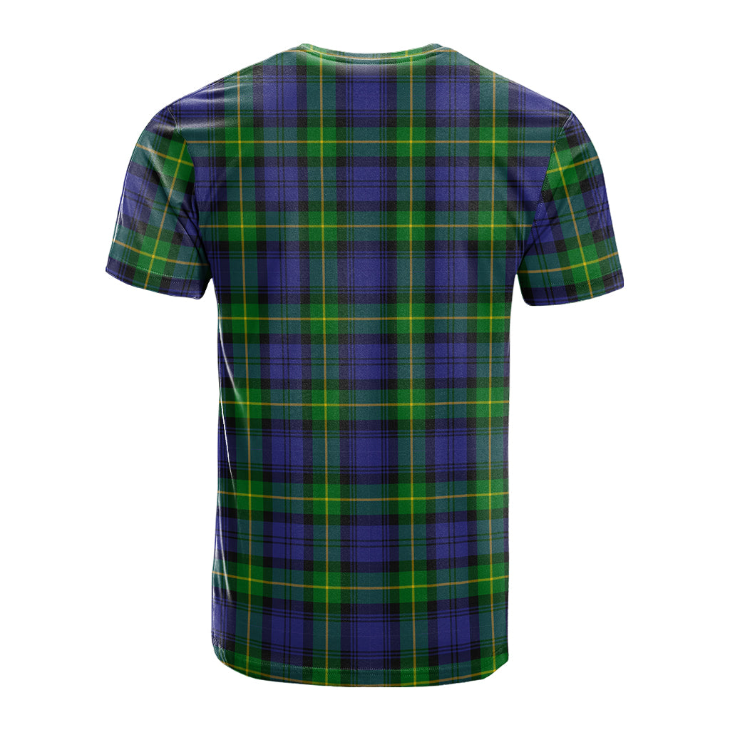 Meldrum Tartan T-Shirt with Family Crest - Tartan Vibes Clothing