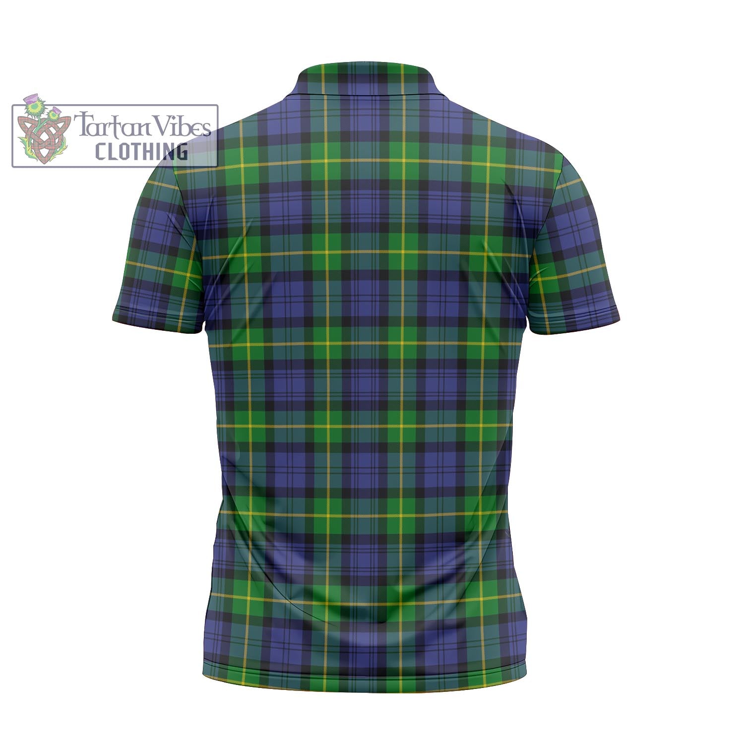 Tartan Vibes Clothing Meldrum Tartan Zipper Polo Shirt with Family Crest