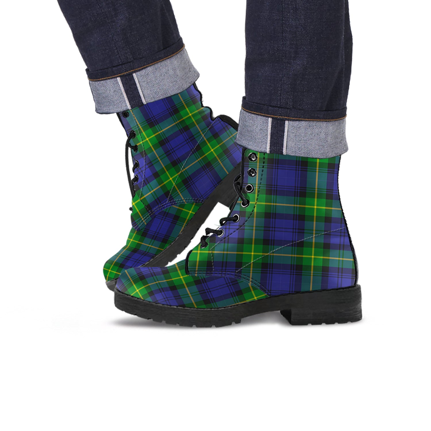 Meldrum Tartan Leather Boots - Tartan Vibes Clothing