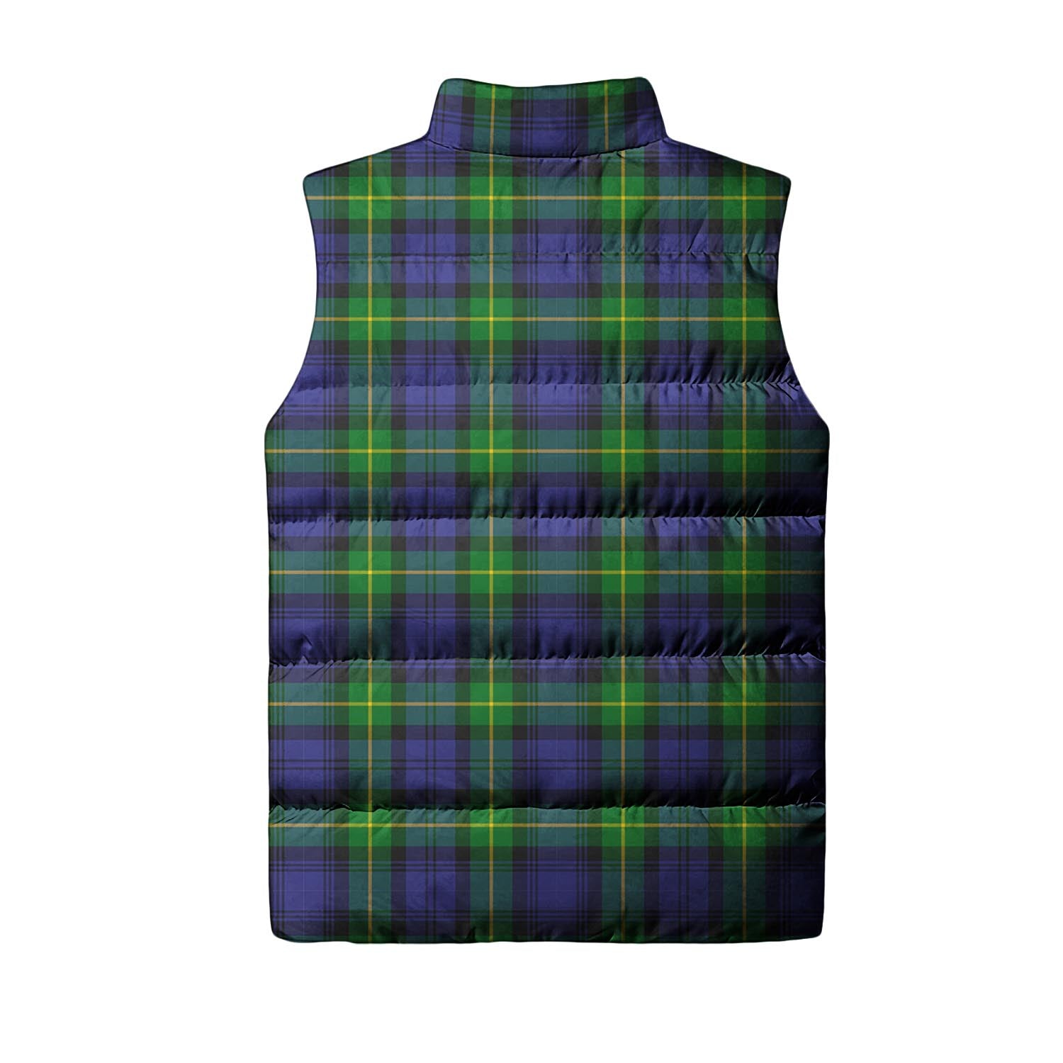 Meldrum Tartan Sleeveless Puffer Jacket with Family Crest - Tartan Vibes Clothing