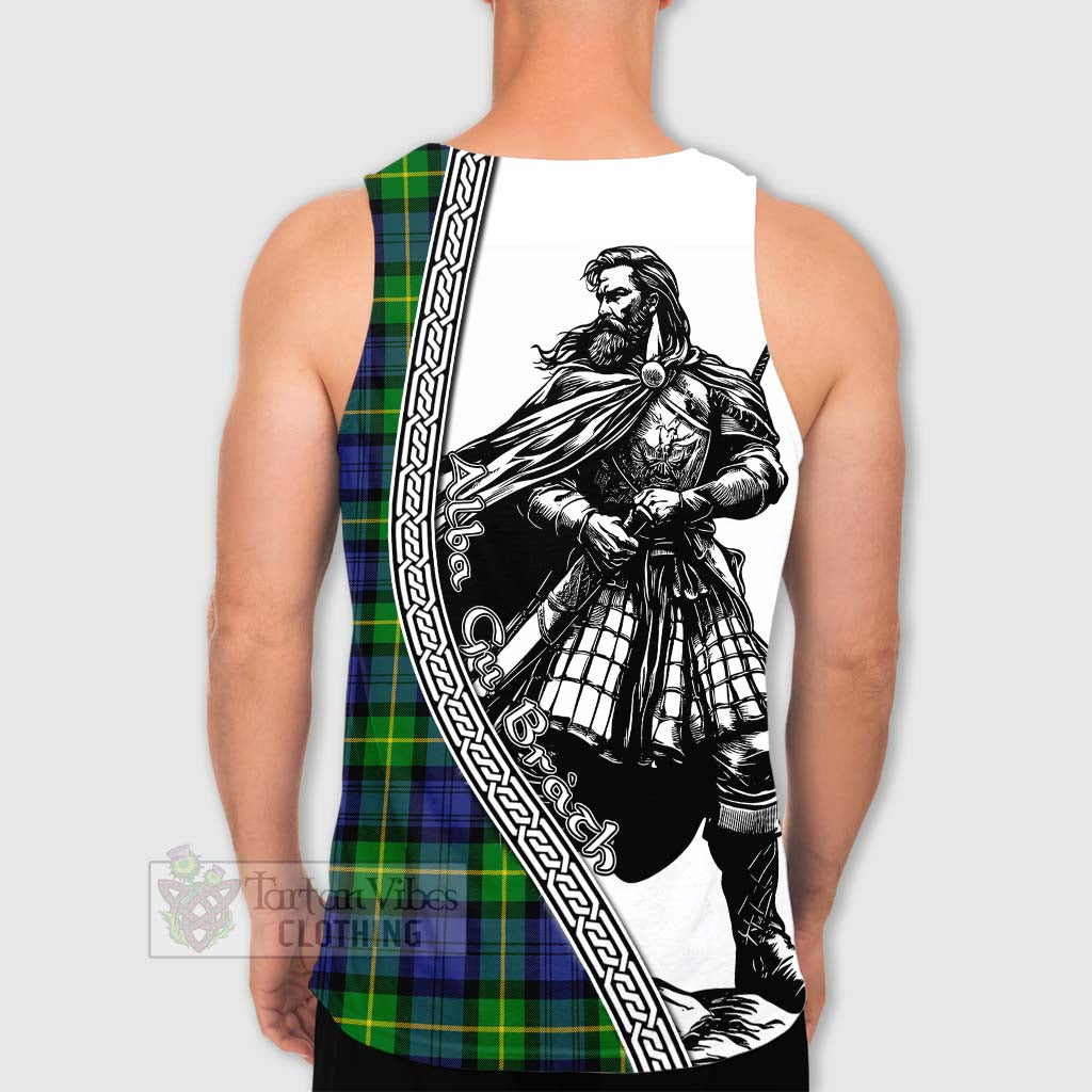 Meldrum Tartan Clan Crest Men's Tank Top with Highlander Warrior Celtic Style - Tartan Vibes Clothing