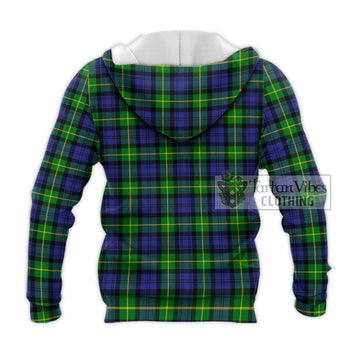 Meldrum Tartan Knitted Hoodie with Family Crest DNA In Me Style - Tartan Vibes Clothing