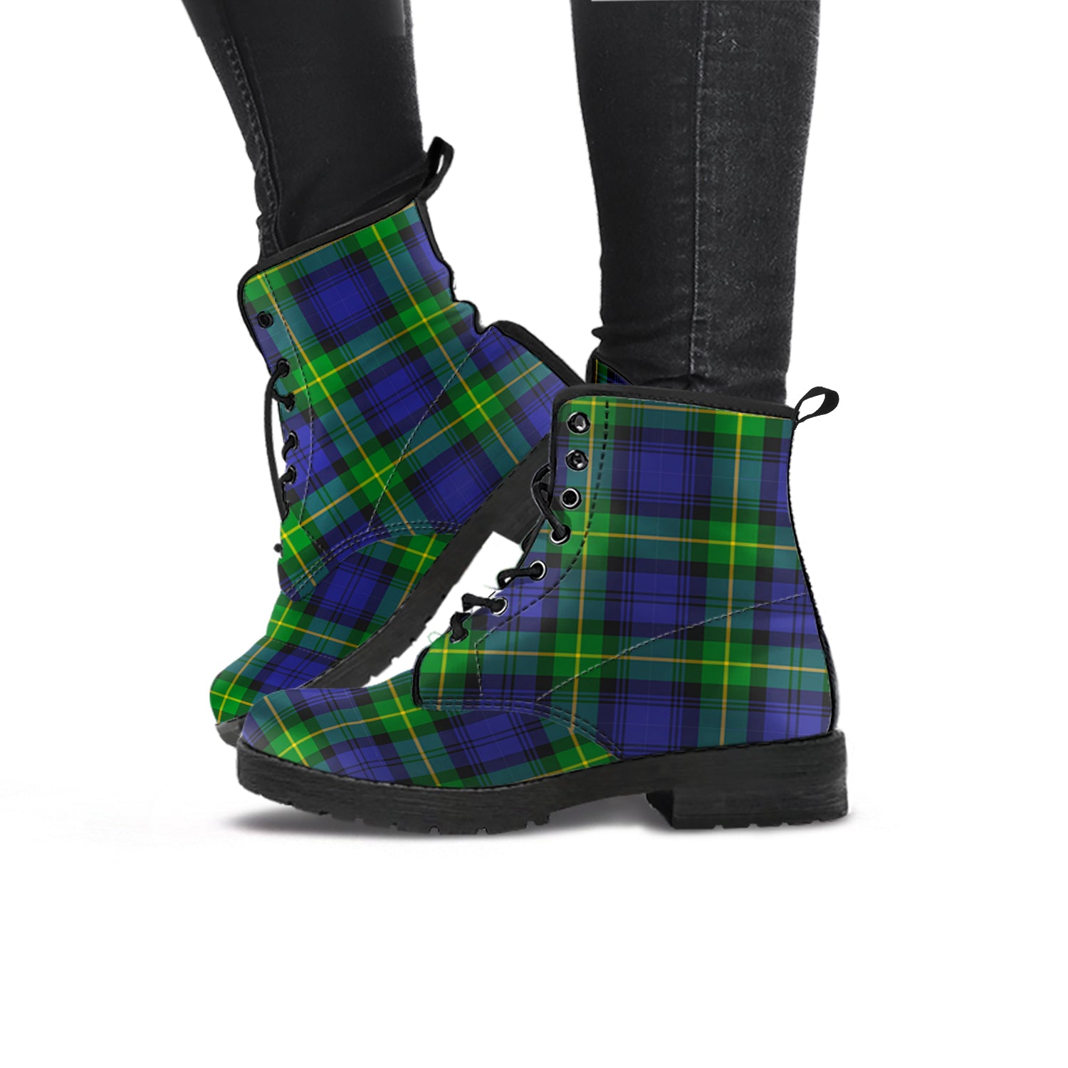 Meldrum Tartan Leather Boots - Tartan Vibes Clothing
