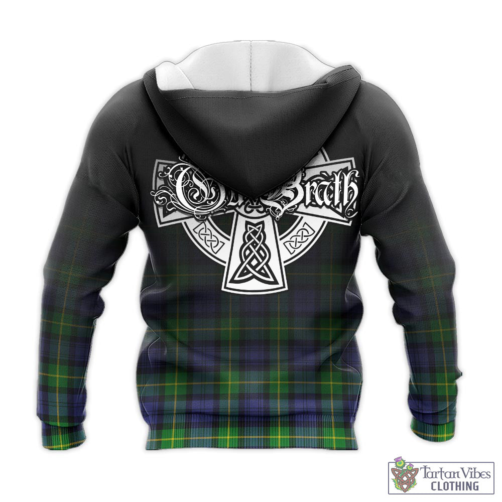 Meldrum Tartan Knitted Hoodie Featuring Alba Gu Brath Family Crest Celtic Inspired - Tartan Vibes Clothing
