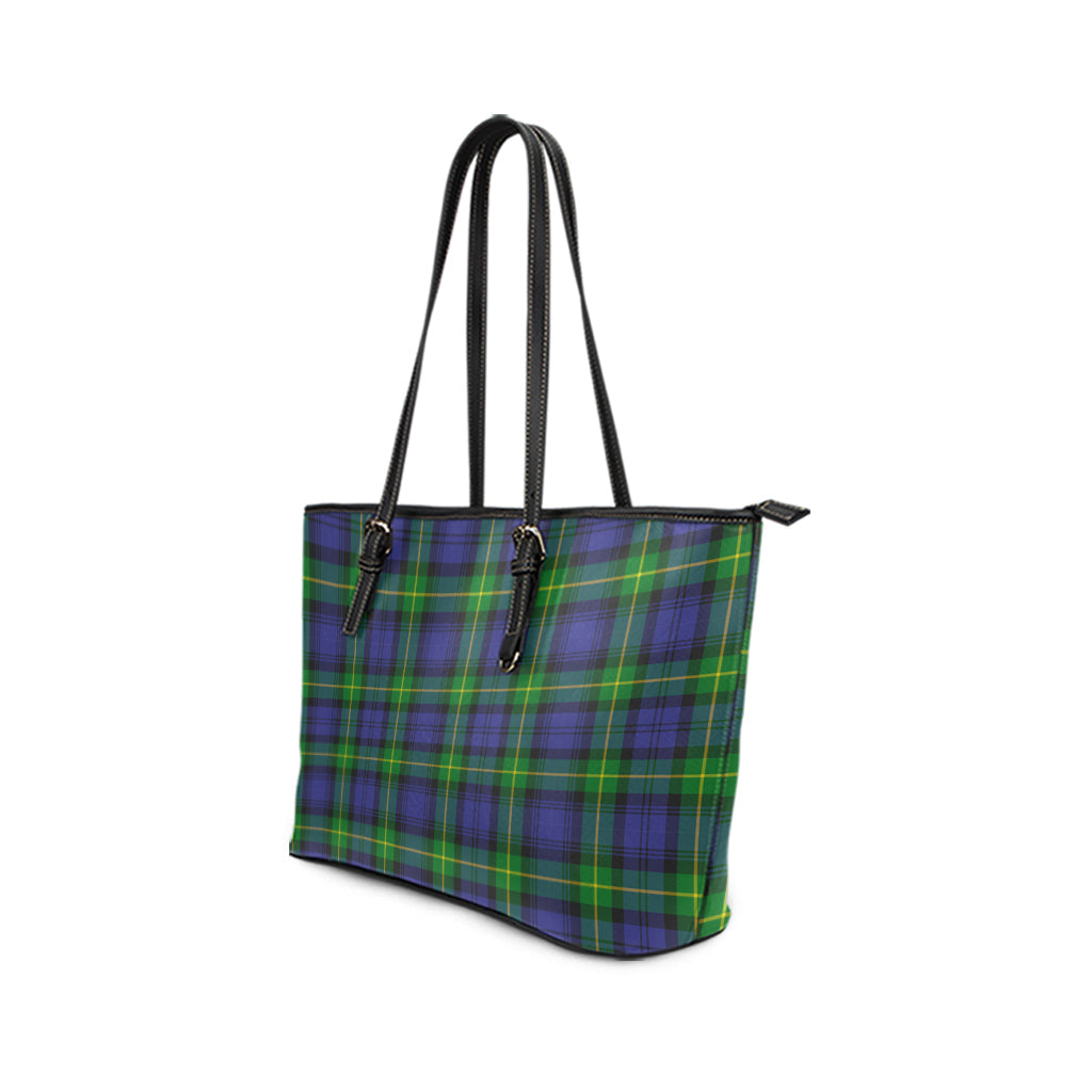 Meldrum Tartan Leather Tote Bag - Tartan Vibes Clothing