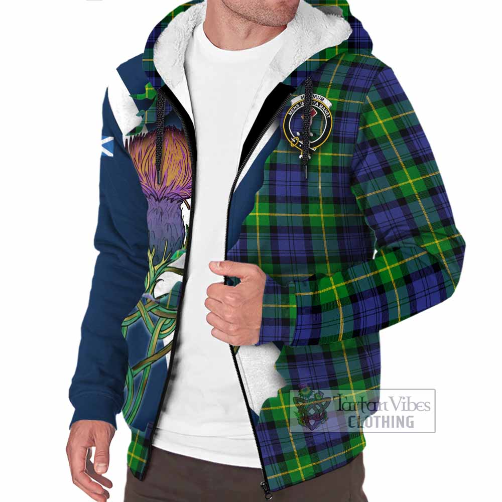 Meldrum Tartan Family Crest Sherpa Hoodie Scottish Thistle Celtic Inspired - Tartan Vibes Clothing