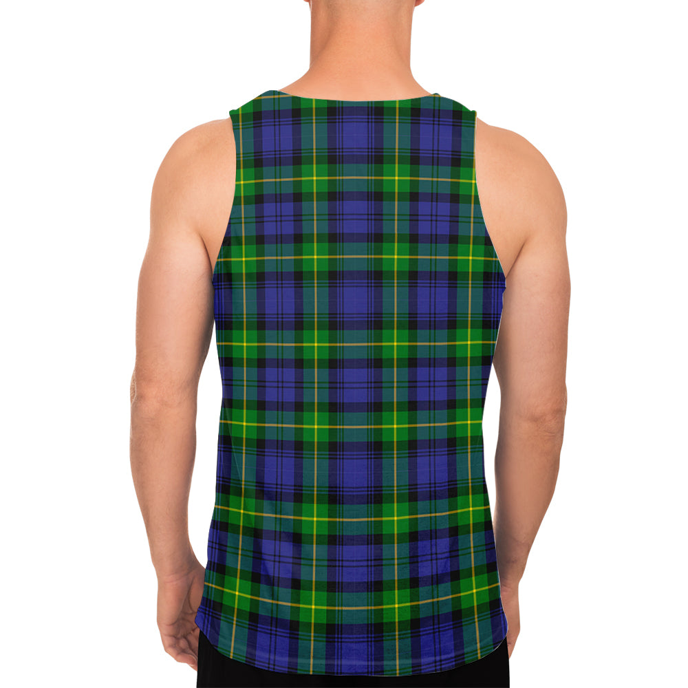 Meldrum Tartan Mens Tank Top with Family Crest - Tartan Vibes Clothing