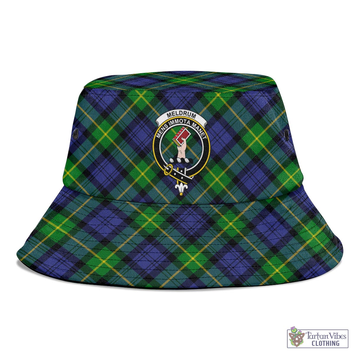 Meldrum Tartan Bucket Hat with Family Crest - Tartan Vibes Clothing