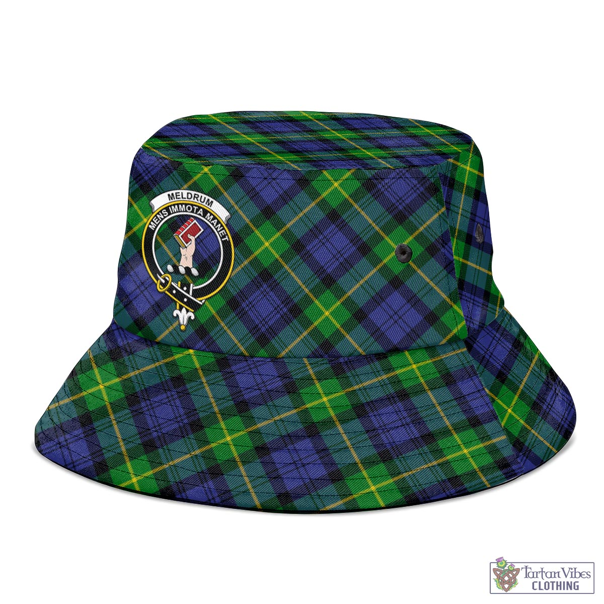 Meldrum Tartan Bucket Hat with Family Crest - Tartan Vibes Clothing