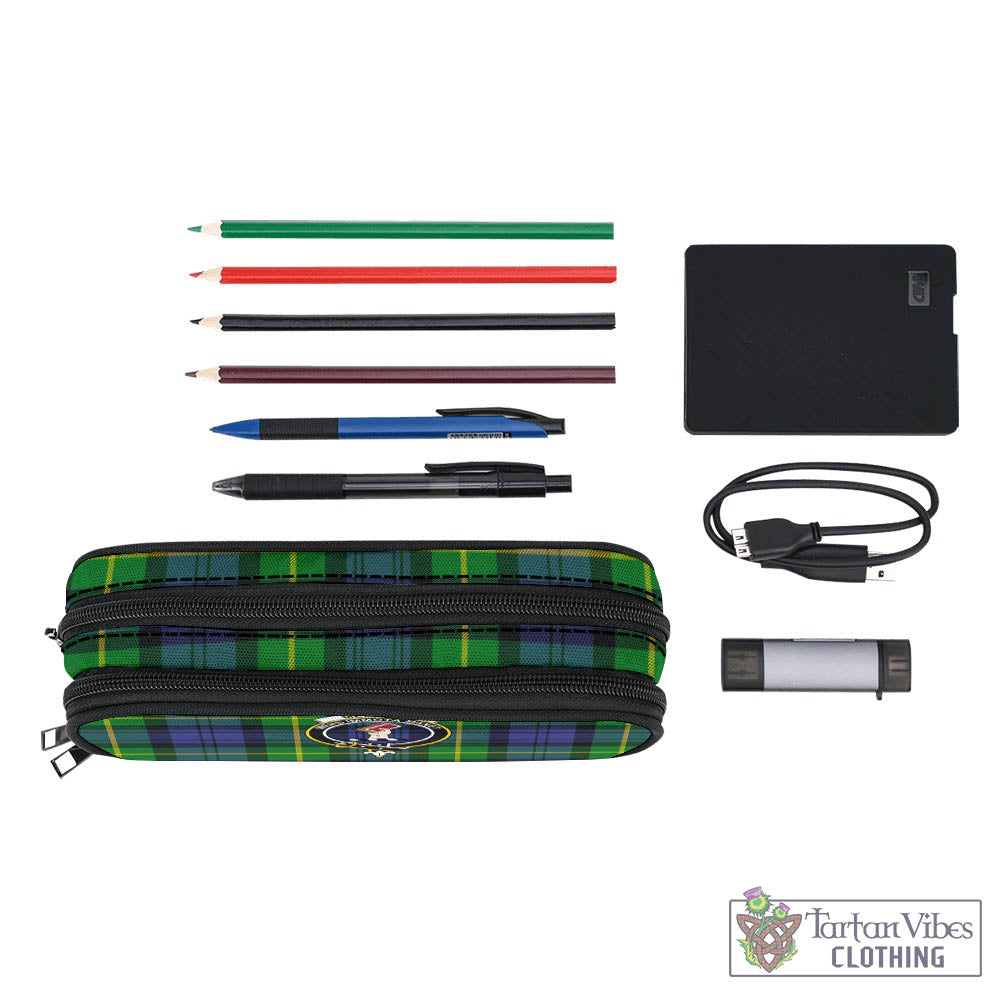 Meldrum Tartan Pen and Pencil Case with Family Crest - Tartan Vibes Clothing