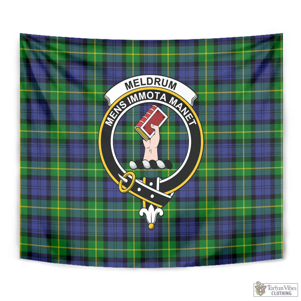 Meldrum Tartan Tapestry Wall Hanging and Home Decor for Room with Family Crest - Tartan Vibes Clothing