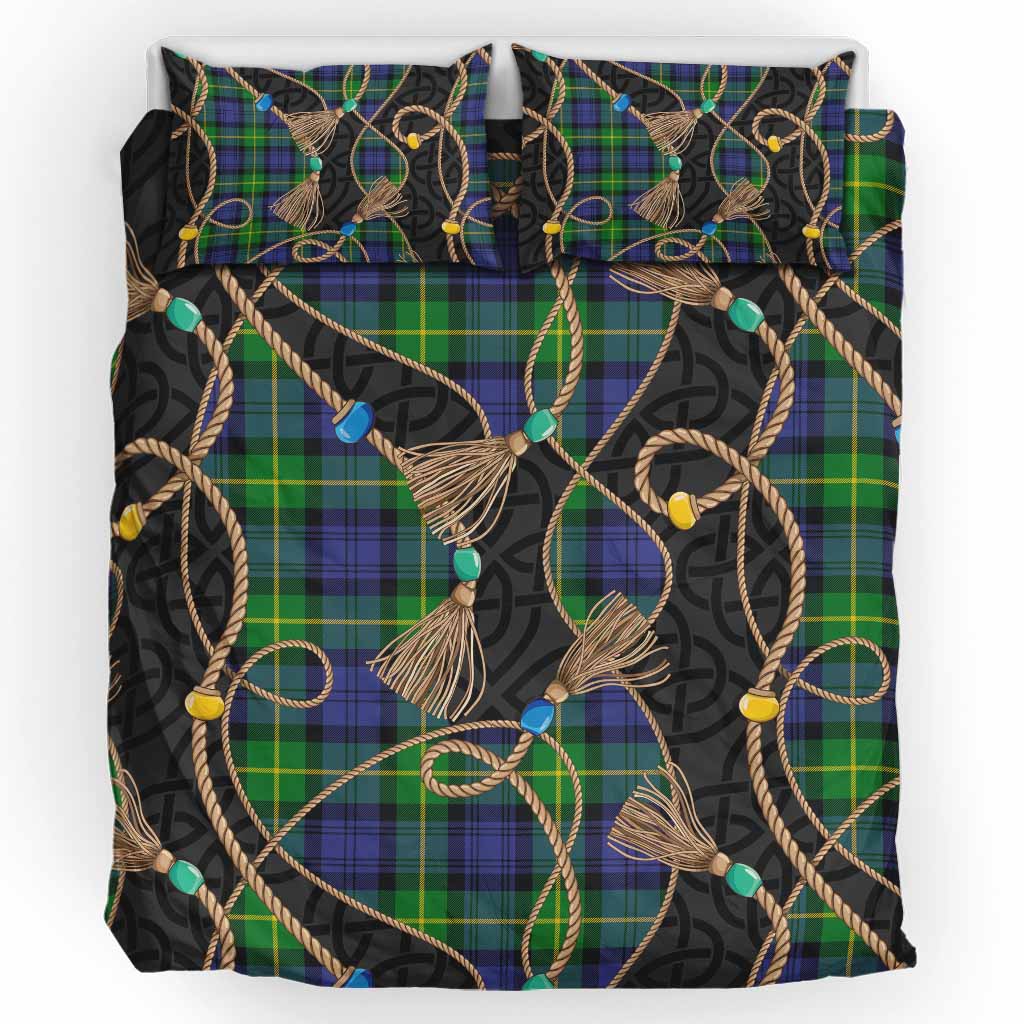 Meldrum Scottish Tartan Twisted Ropes Stylized Bedding Set UK Bedding Set UK King 91*87 inch - Tartan Vibes Clothing