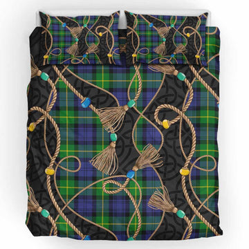 Meldrum Scottish Tartan Twisted Ropes Stylized Bedding Set UK Bedding Set UK King 91*87 inch - Tartan Vibes Clothing