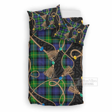 Meldrum Scottish Tartan Twisted Ropes Stylized Bedding Set UK Bedding Set UK Double 79*79 inch - Tartan Vibes Clothing