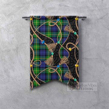 Meldrum Scottish Tartan Twisted Ropes Stylized Gonfalon Fishtail - Tartan Vibes Clothing