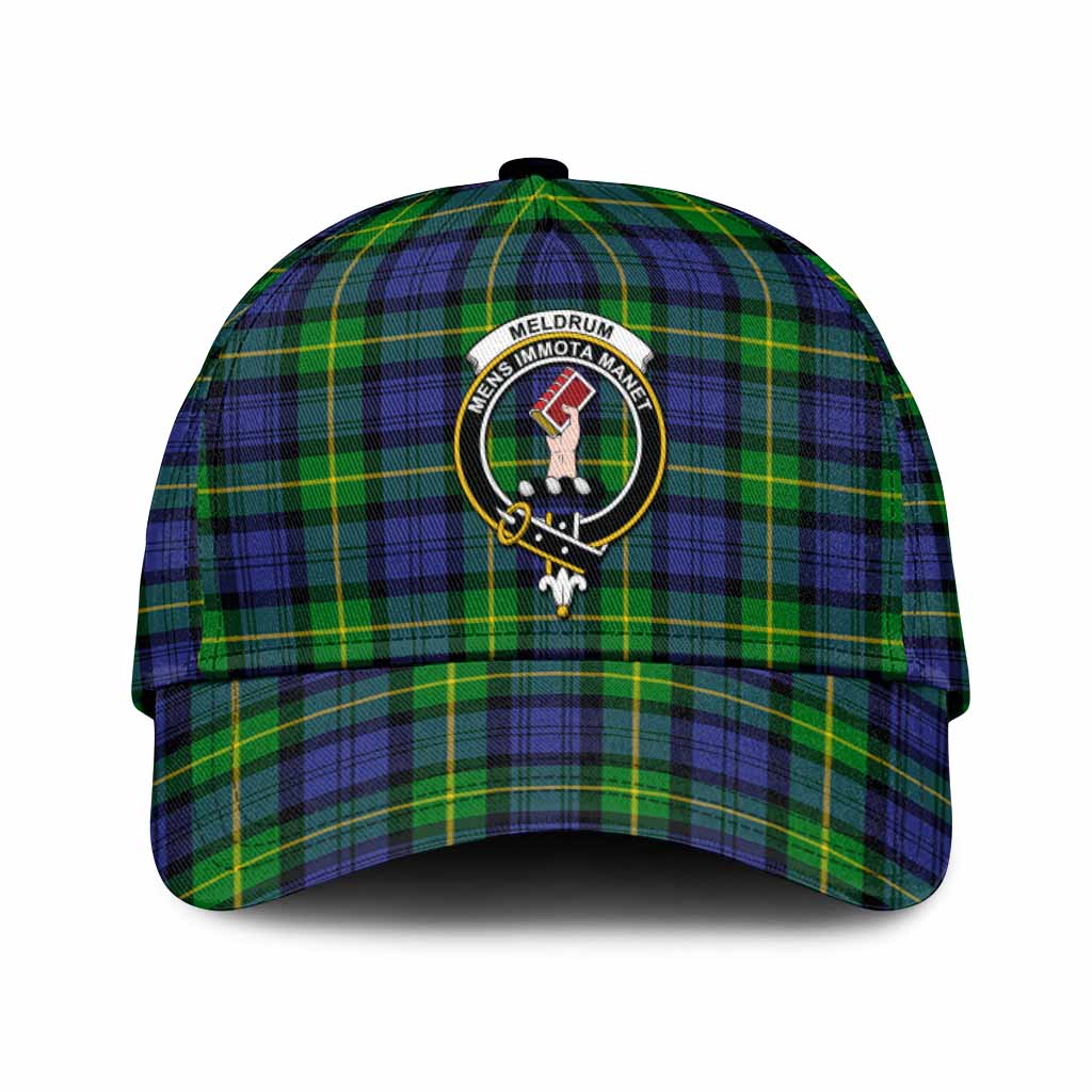 Meldrum Tartan Classic Cap with Family Crest