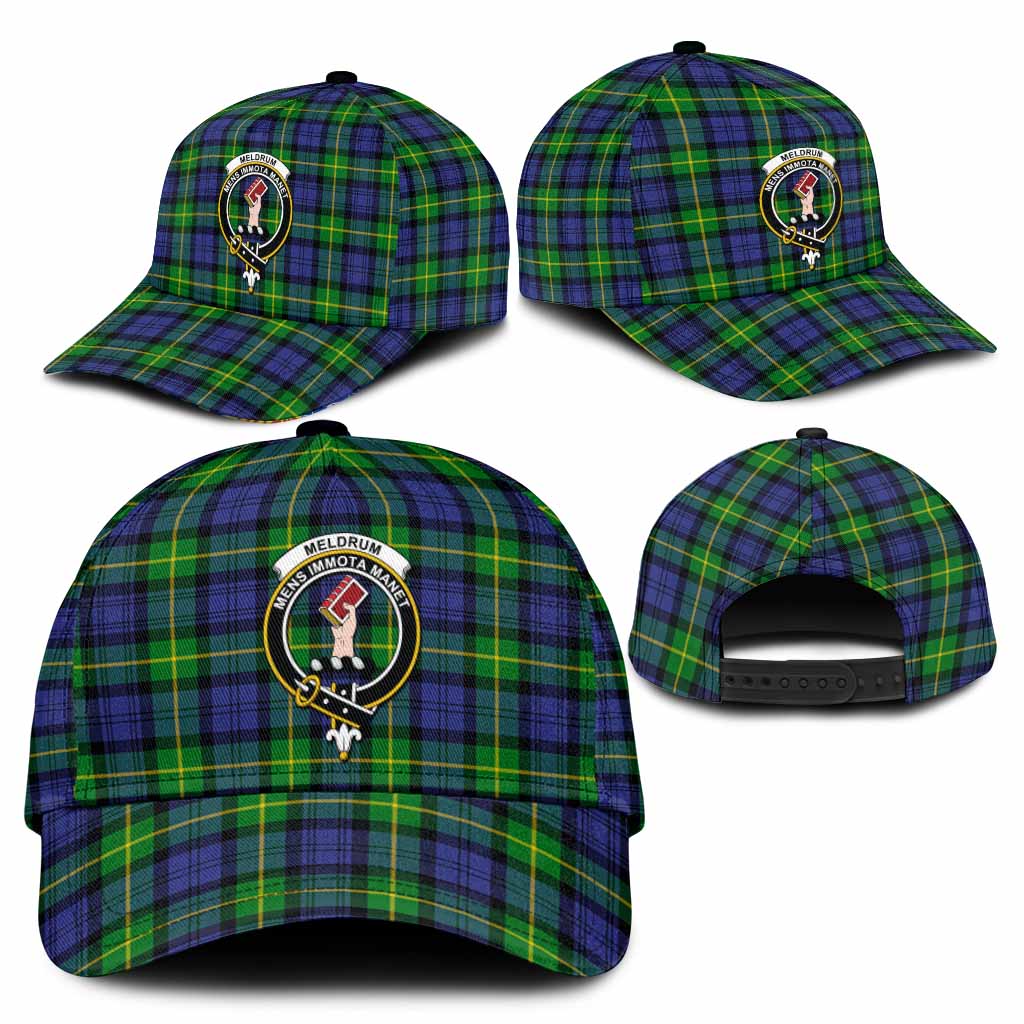Meldrum Tartan Classic Cap with Family Crest